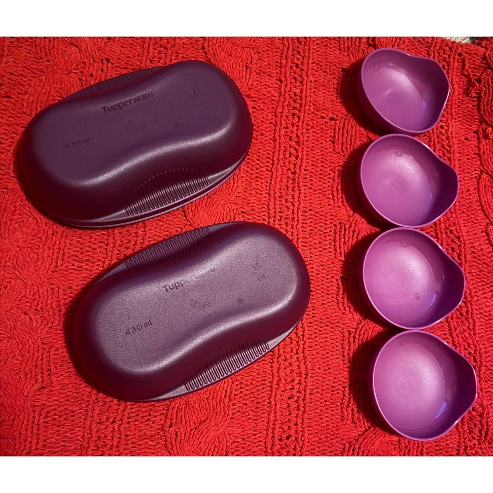 Tupperware Microwave Breakfast Maker Egg Cooker Steamer 2 Sets